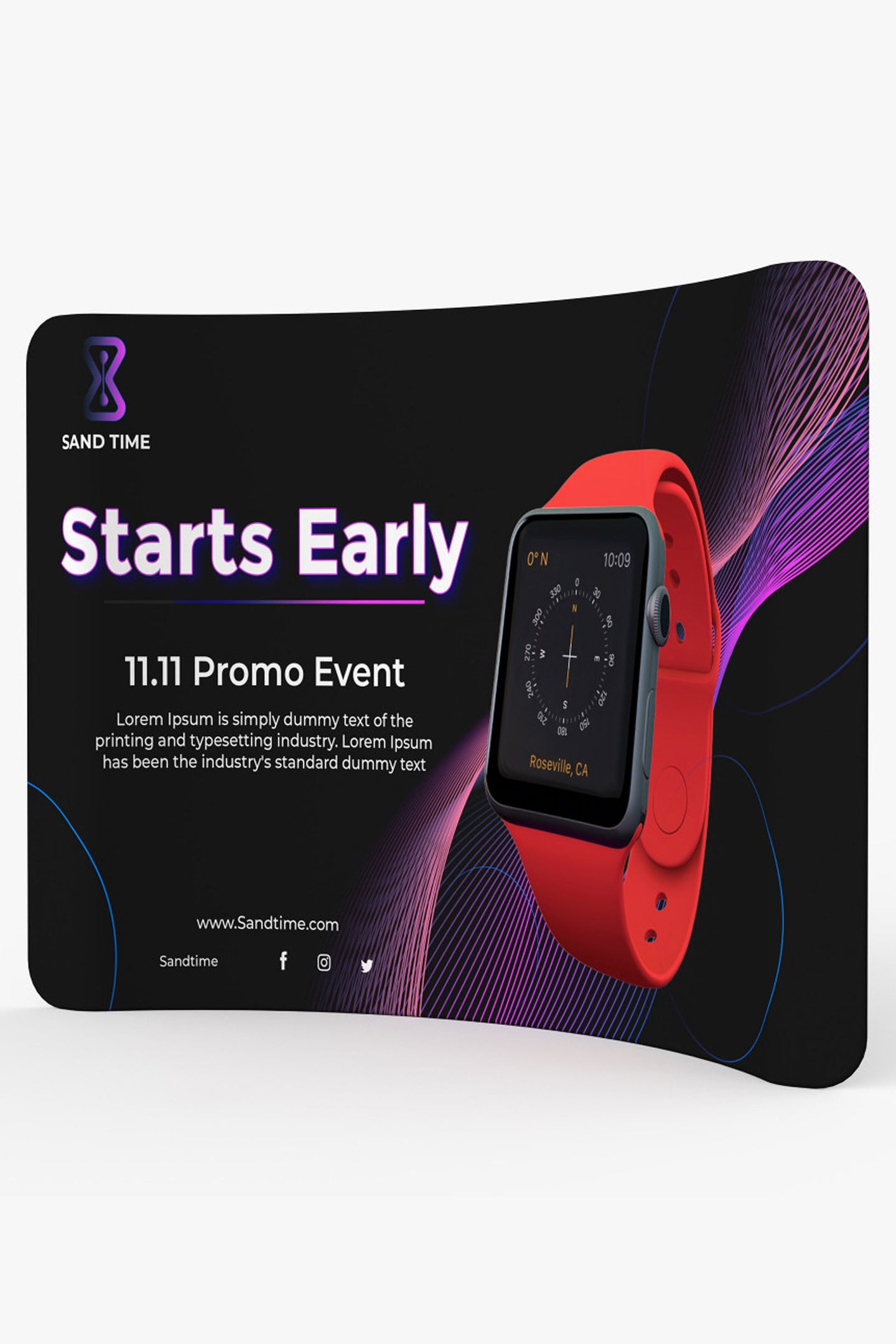 10ft Curve Tension Fabric Display - The Lemon Print & Design Studio