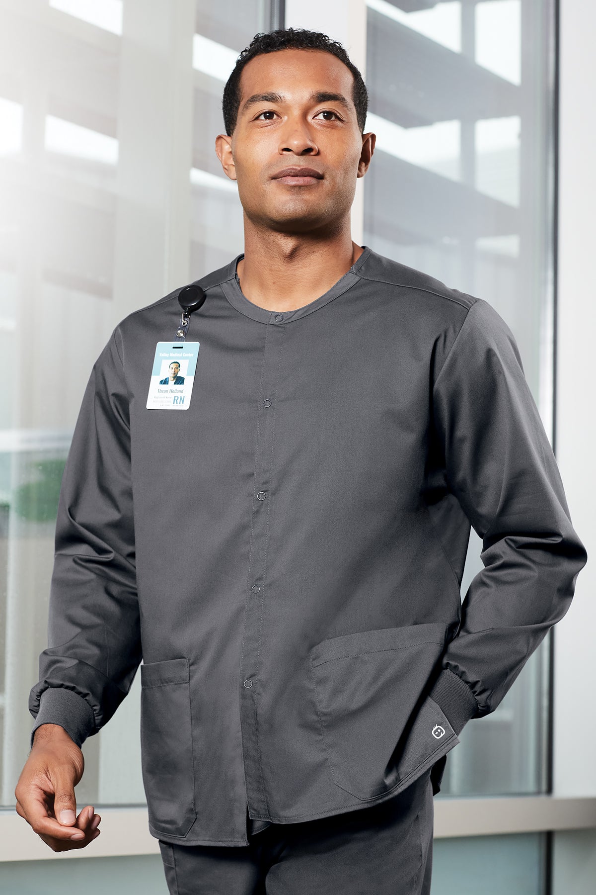 Wink® Unisex WorkFlex Snap-Front Scrub Jacket | WW3080 - The Lemon Print & Design Studio