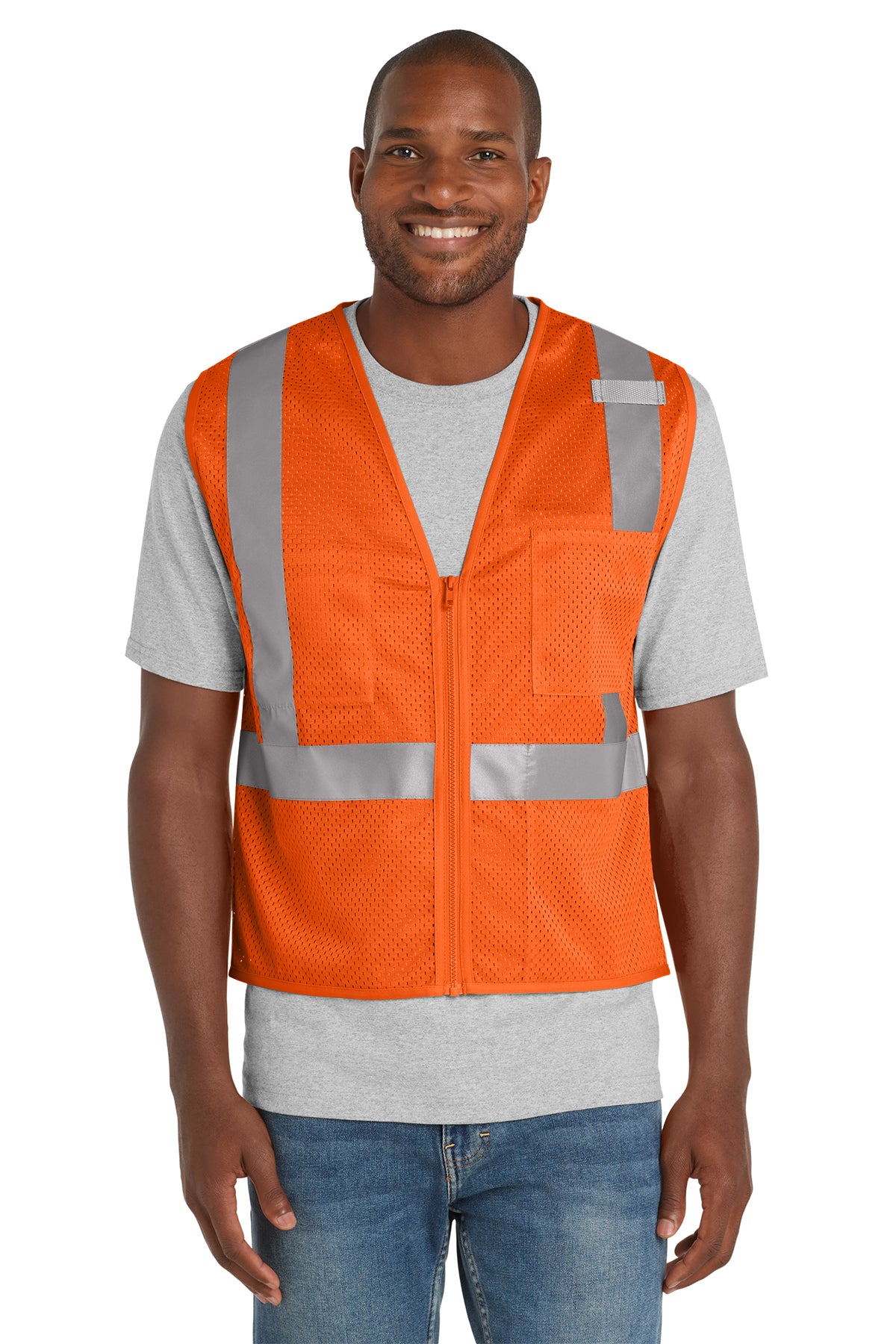CornerStone® ANSI 107 Class 2 Mesh Zippered Vest | CSV102 - The Lemon Print & Design Studio