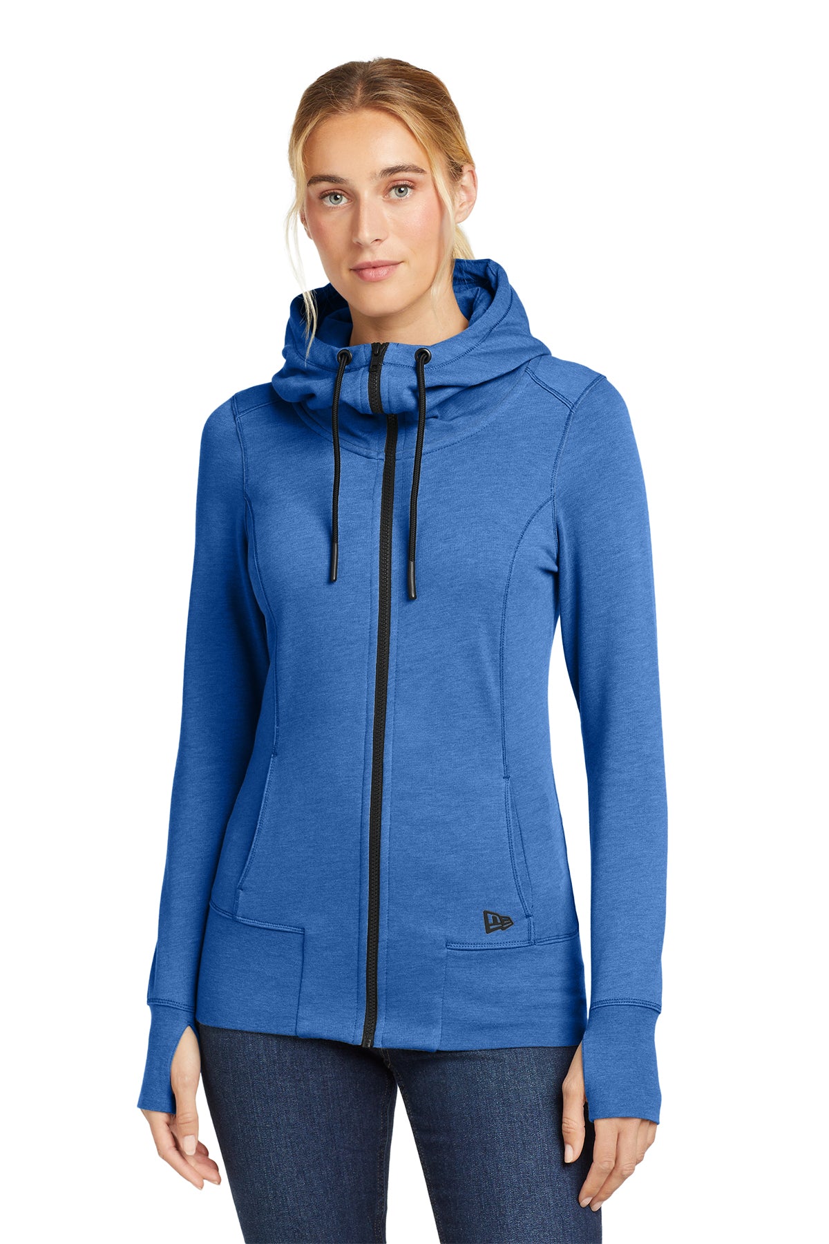LNEA511 New Era® Women's Tri-Blend Fleece Full-Zip Hoodie