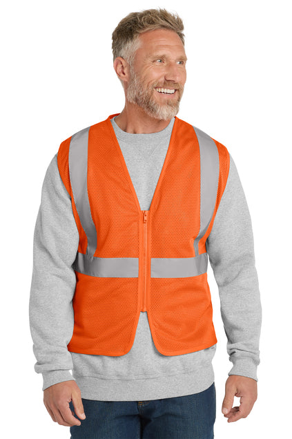 CornerStone® ANSI 107 Class 2 Economy Mesh Zippered Vest | CSV101 - The Lemon Print & Design Studio
