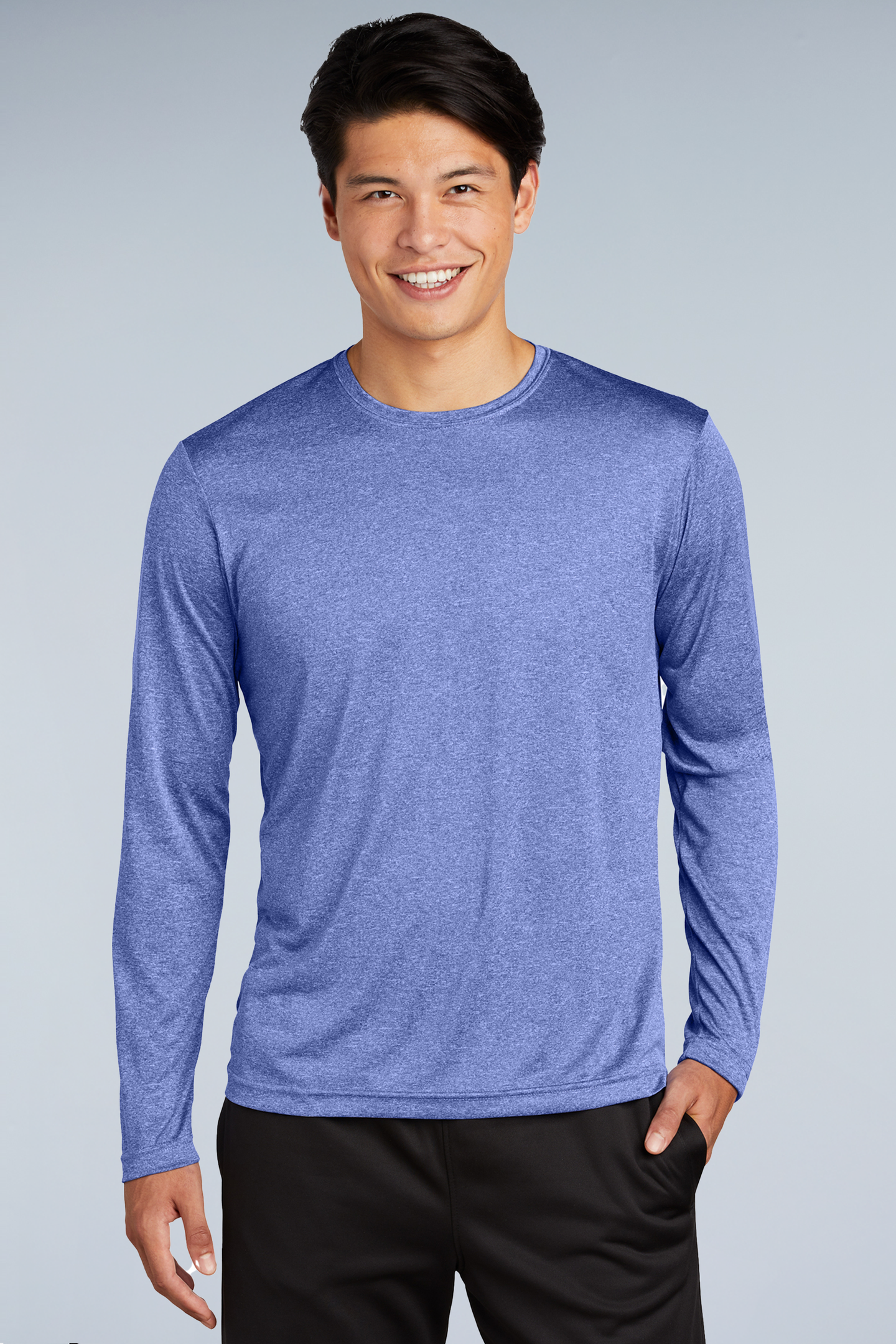 ST360LS  Sport-Tek® Long Sleeve Heather Contender™ Tee - The Lemon Print & Design Studio