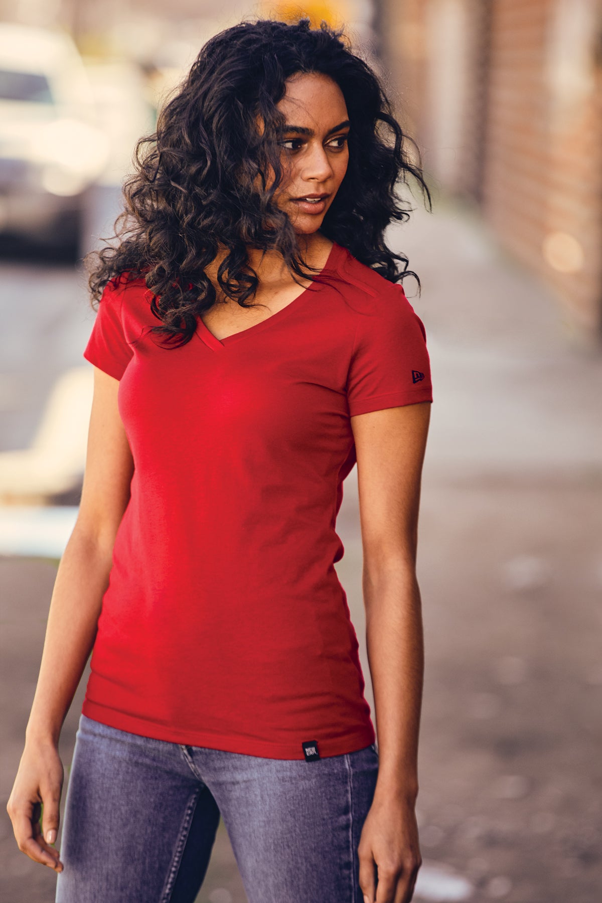 LNEA101 New Era® Women's Heritage Blend V-Neck Tee