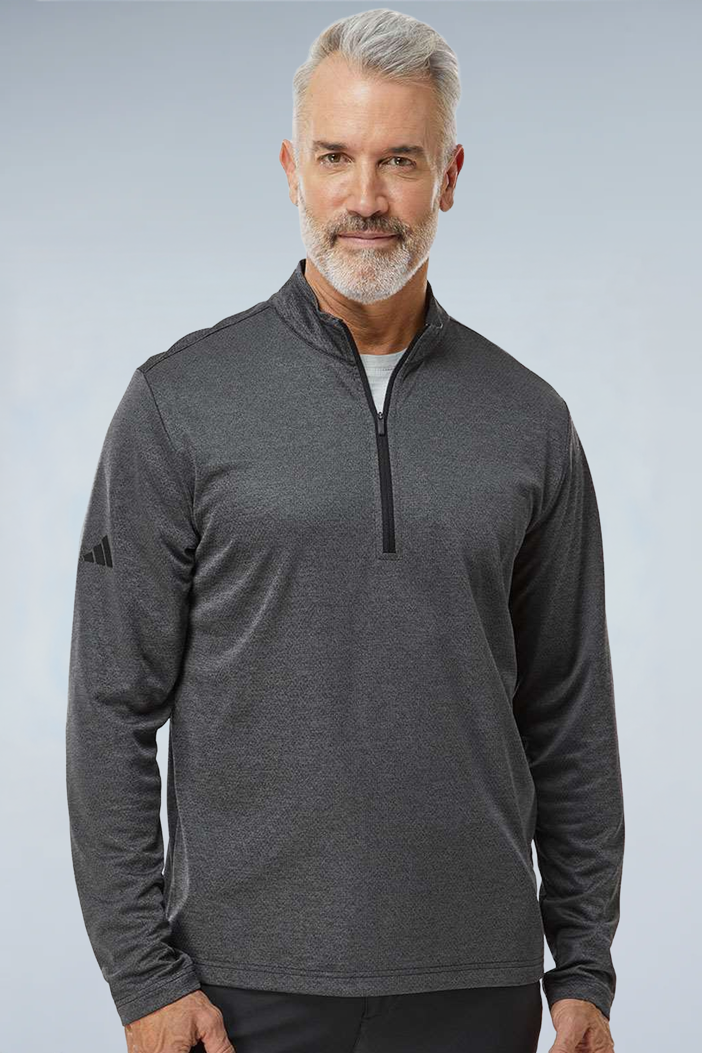 Adidas Men's Space Dyed Quarter-Zip Pullover A593