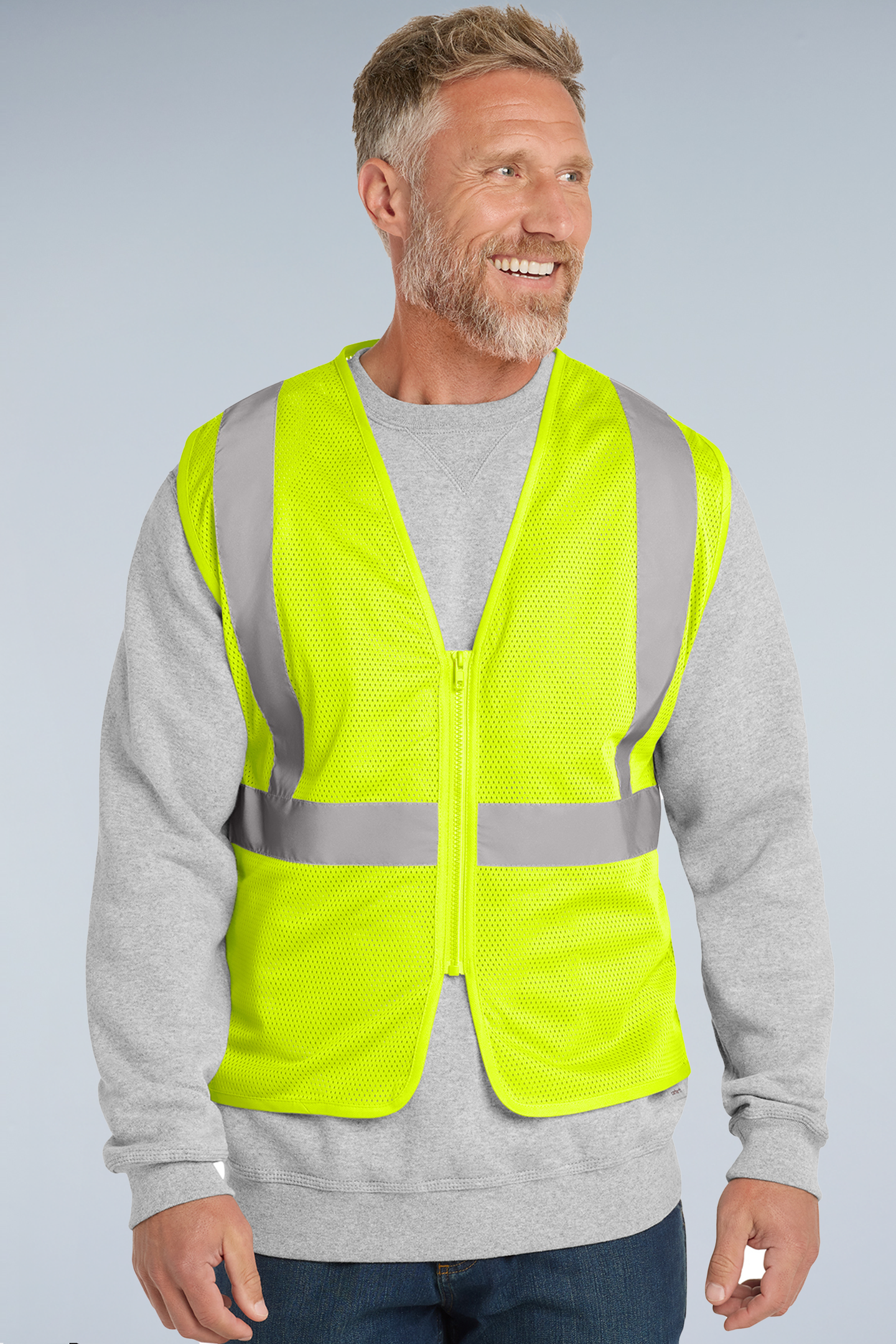 CornerStone® ANSI 107 Class 2 Economy Mesh Zippered Vest | CSV101 - The Lemon Print & Design Studio