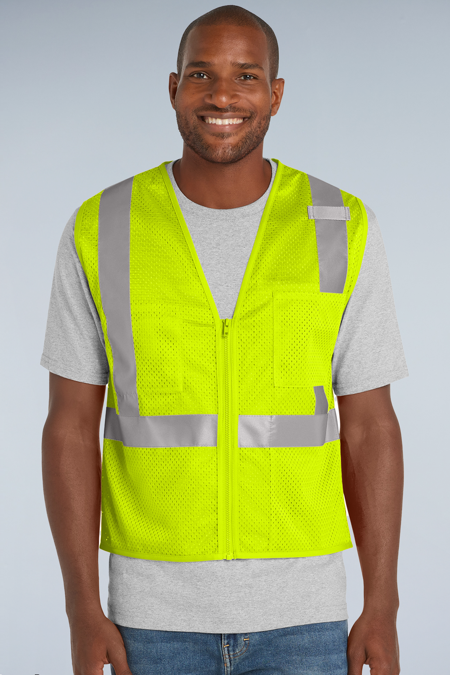 CornerStone® ANSI 107 Class 2 Mesh Zippered Vest | CSV102 - The Lemon Print & Design Studio