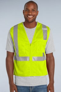 CornerStone® ANSI 107 Class 2 Mesh Zippered Vest | CSV102