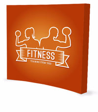 10ft Curve Velcro Fabric Pop Up Display - The Lemon Print | Online Marketing and T-Shirt Print Shop | Miami, Florida