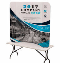 6ft Curve Tension Fabric Display - The Lemon Print | Online Marketing and T-Shirt Print Shop | Miami, Florida