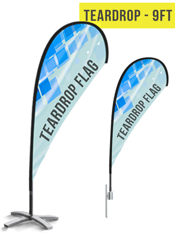 Teardrop Flag - 9ft - The Lemon Print | Online Marketing and T-Shirt Print Shop | Miami, Florida