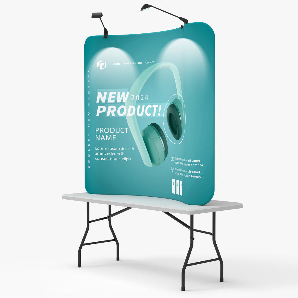 6ft Curved Tension Fabric Display - The Lemon Print & Design Studio 
