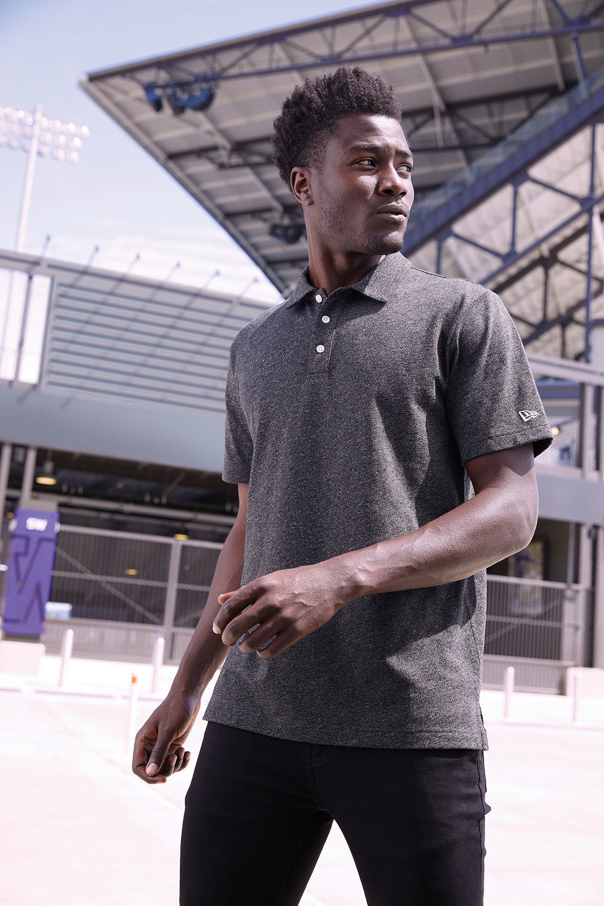 NEA301 New Era® Slub Twist Polo