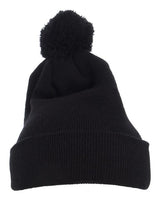 Pom-Pom Cuffed Knit Beanie