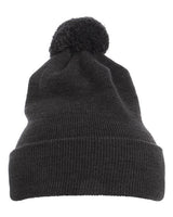 Pom-Pom Cuffed Knit Beanie