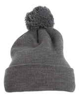 Pom-Pom Cuffed Knit Beanie