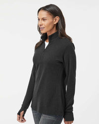 Adidas Women's 3-Stripes Quarter-Zip Sweater Pullover A555