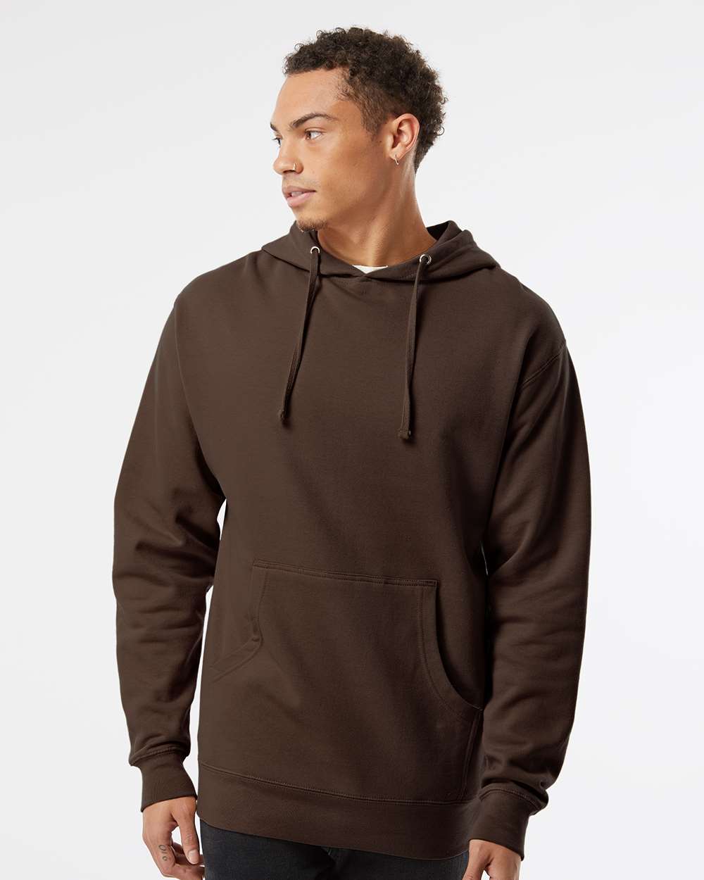 Independent Trading SS4500 Midweight Hoodie - Brown