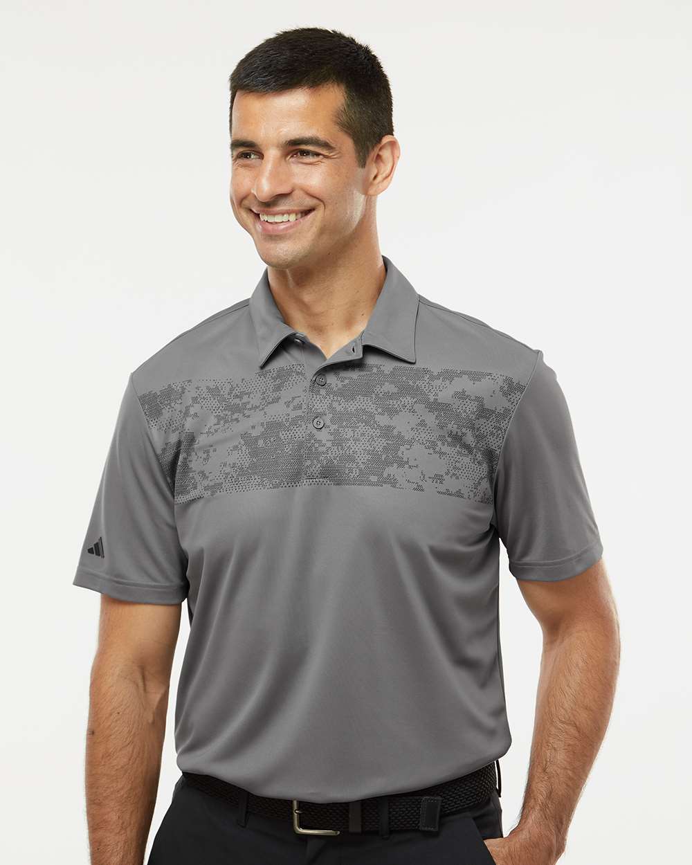 Adidas Men's Camo Chest Print Polo A585