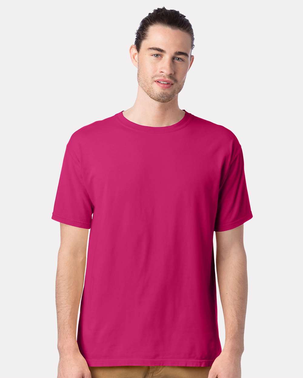 Hanes ComfortWash GDH100 Garment-Dyed T-Shirt - Peony Pink