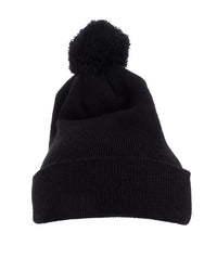 Pom-Pom Cuffed Knit Beanie