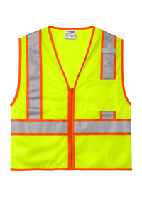 CornerStone® ANSI 107 Class 2 Mesh Zippered Two-Tone Vest | CSV103