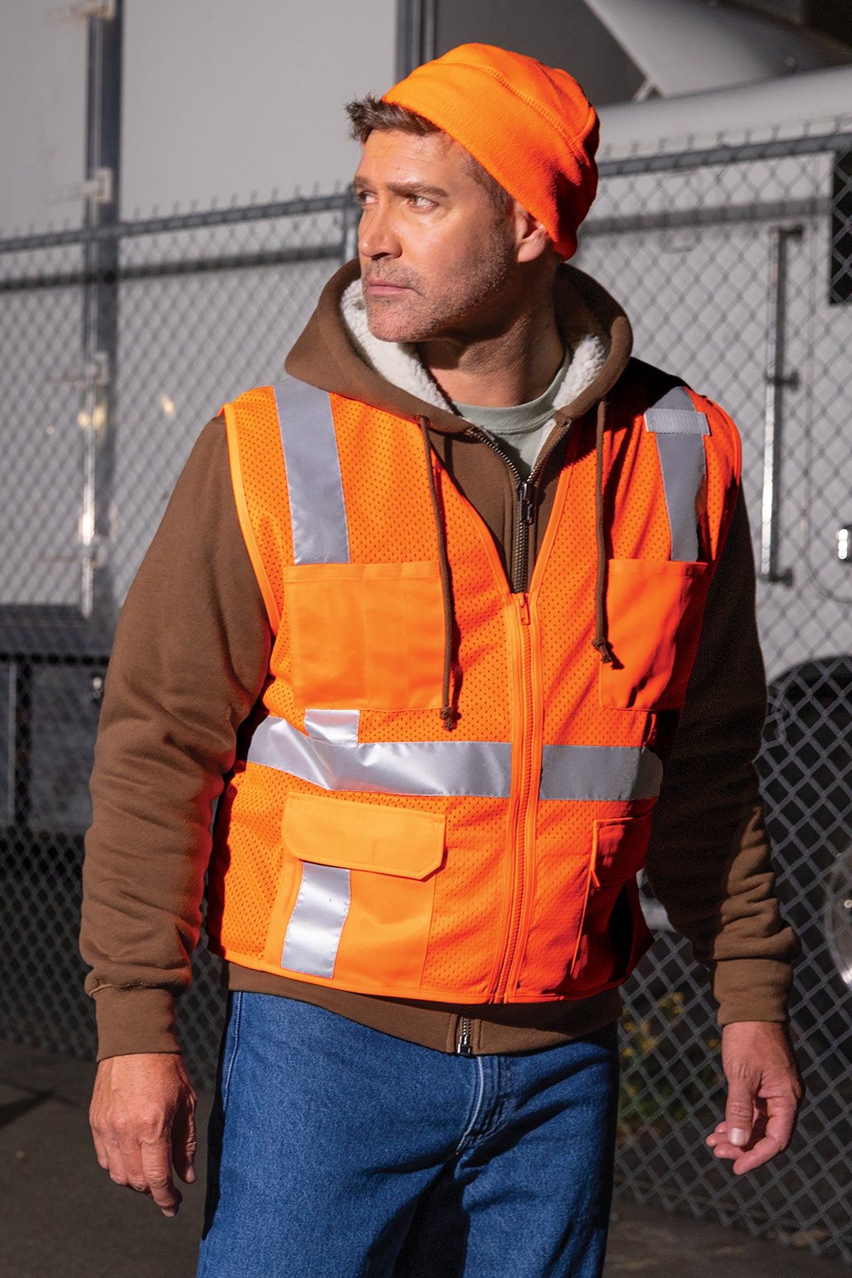 CornerStone® ANSI 107 Class 2 Mesh Six-Pocket Zippered Vest | CSV104