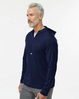 Adidas Men's Lightweight Quarter-Zip Hooded Pullover A596