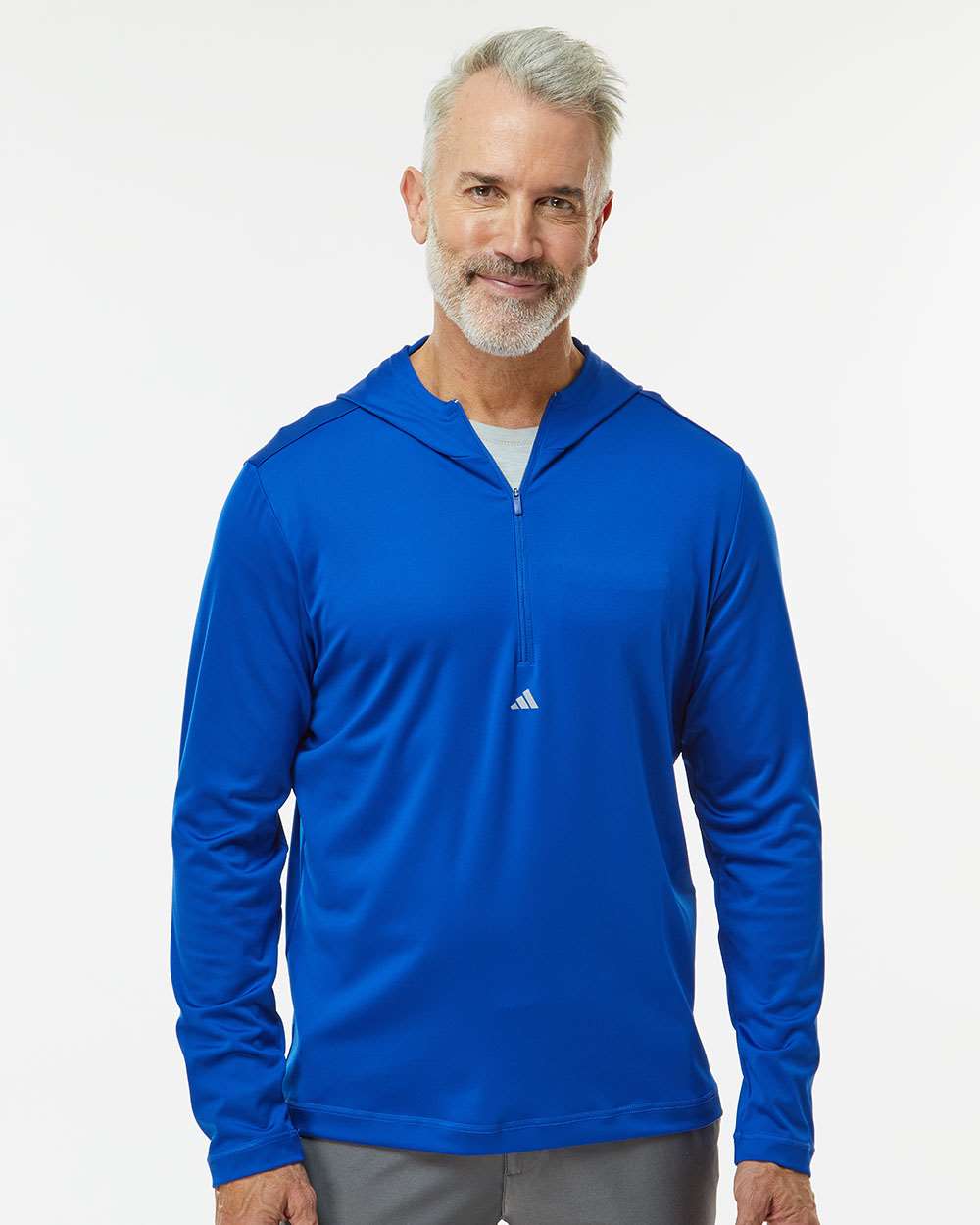 Adidas Men's Lightweight Quarter-Zip Hooded Pullover A596
