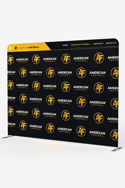 10ft tension fabric step and repeat backdrop
