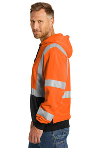 CornerStone® ANSI 107 Class 3 Heavy-Duty Fleece Full-Zip Hoodie | CSF300