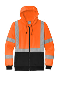 CornerStone® ANSI 107 Class 3 Heavy-Duty Fleece Full-Zip Hoodie | CSF300