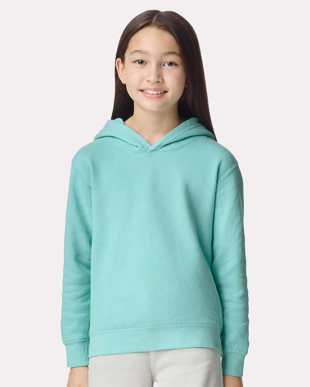 Youth Garment-Dyed Lightweight Fleece Hooded Sweatshirt