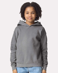 Youth Garment-Dyed Lightweight Fleece Hooded Sweatshirt