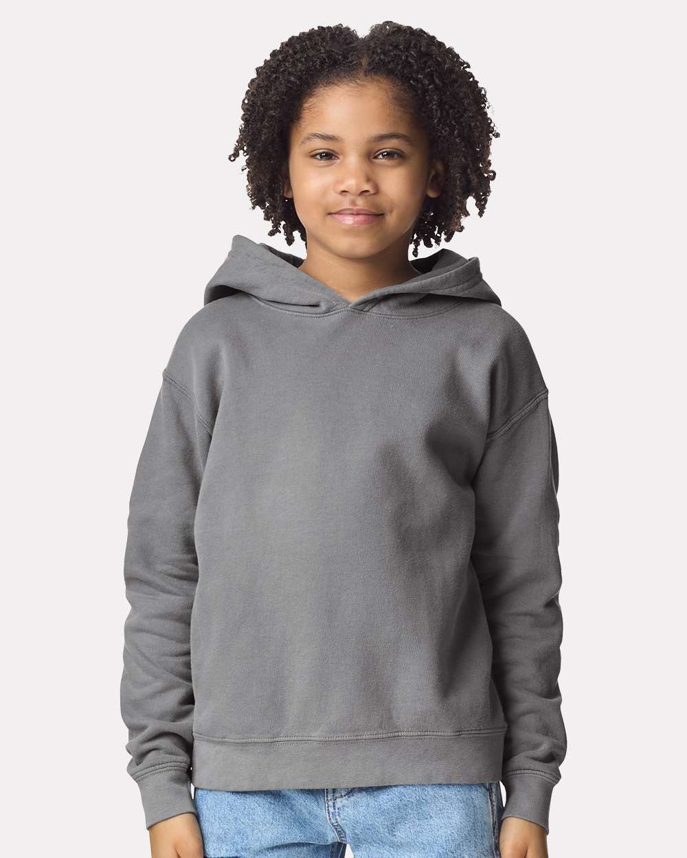 Youth Garment-Dyed Lightweight Fleece Hooded Sweatshirt