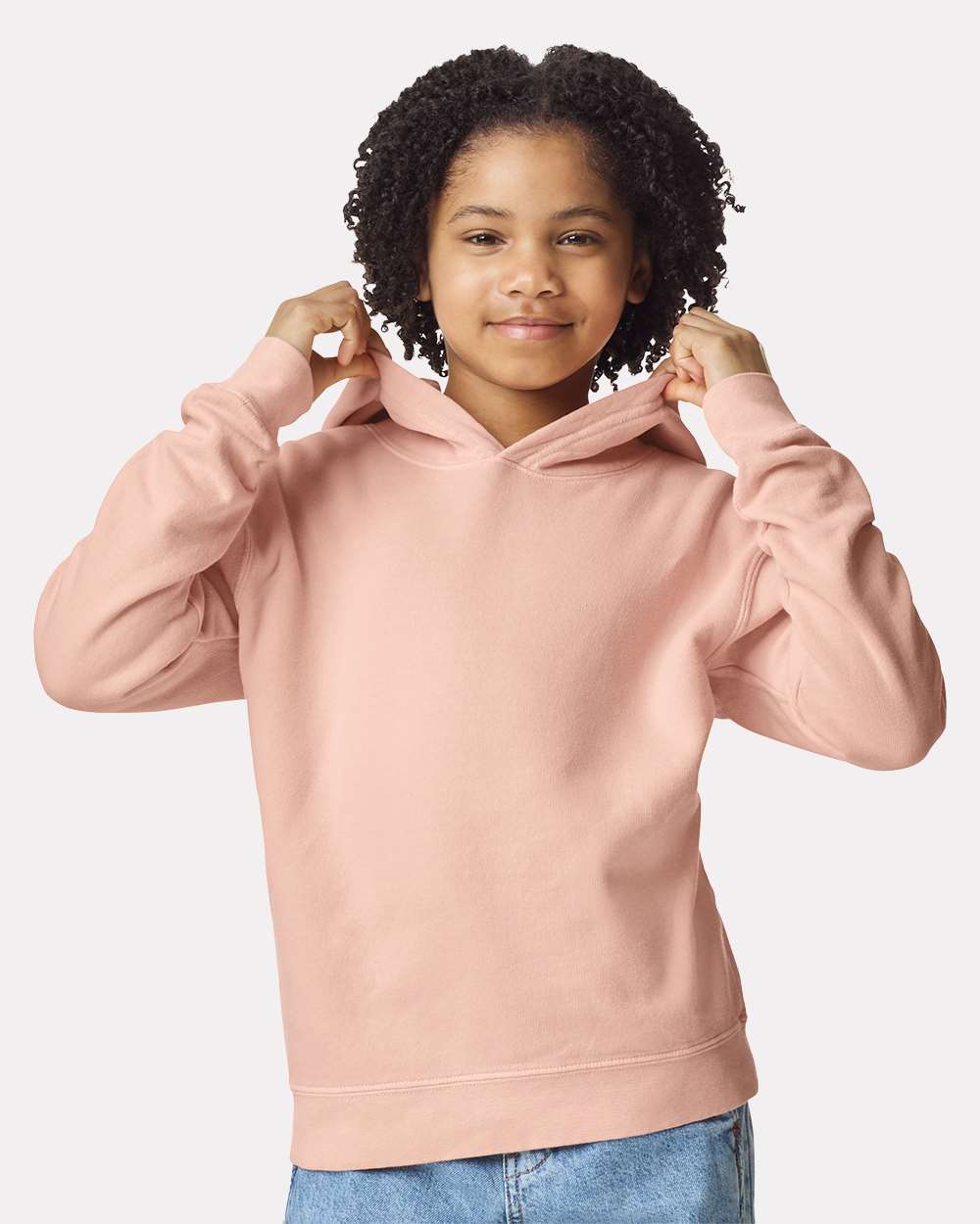 Youth Garment-Dyed Lightweight Fleece Hooded Sweatshirt