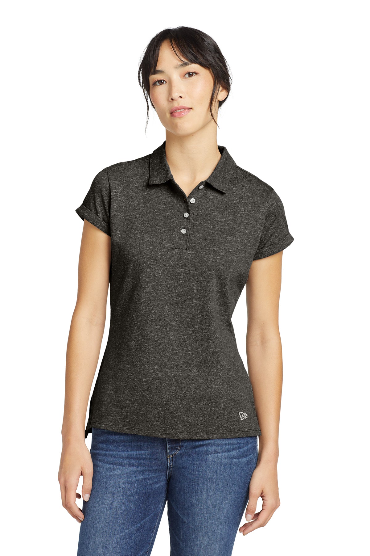 LNEA301 New Era® Women's Slub Twist Polo