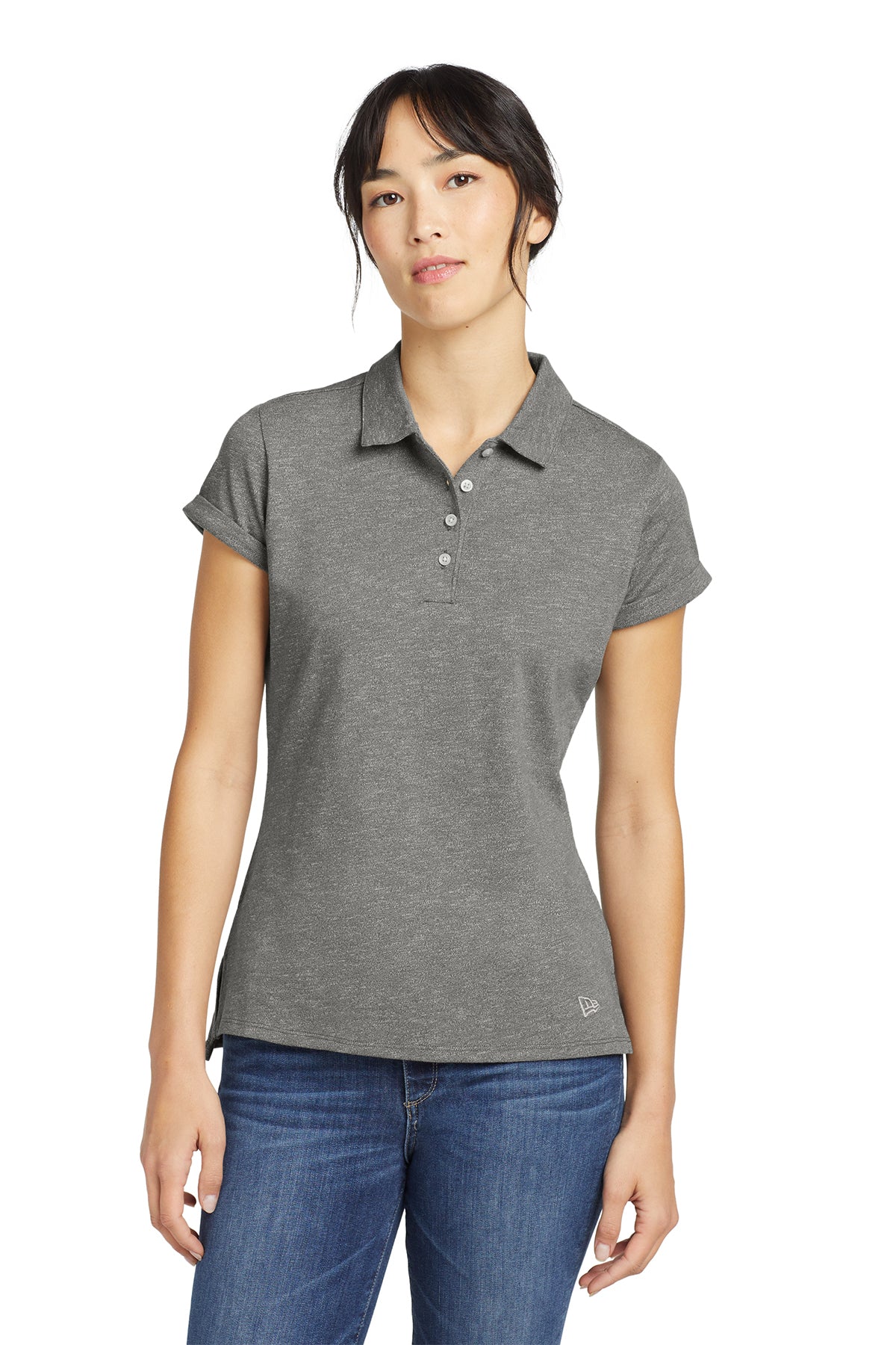 LNEA301 New Era® Women's Slub Twist Polo