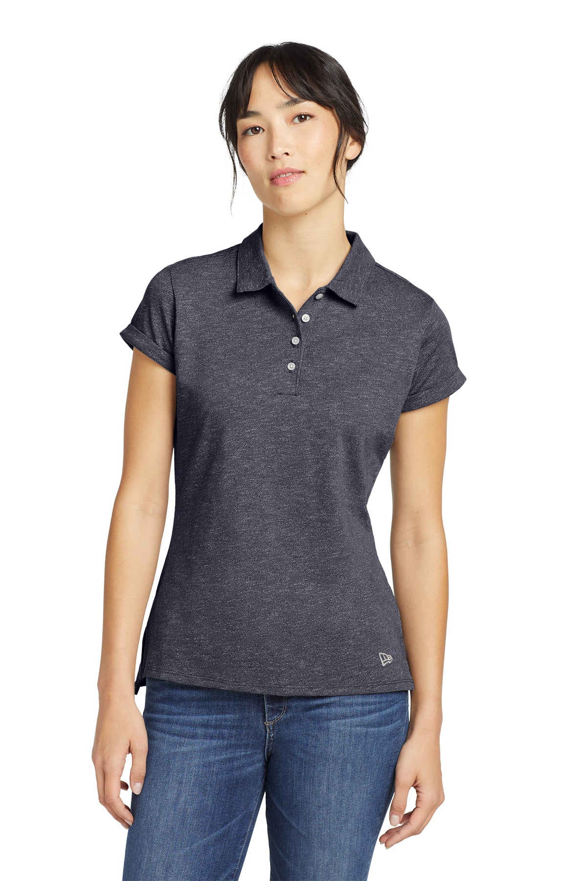 LNEA301 New Era® Women's Slub Twist Polo