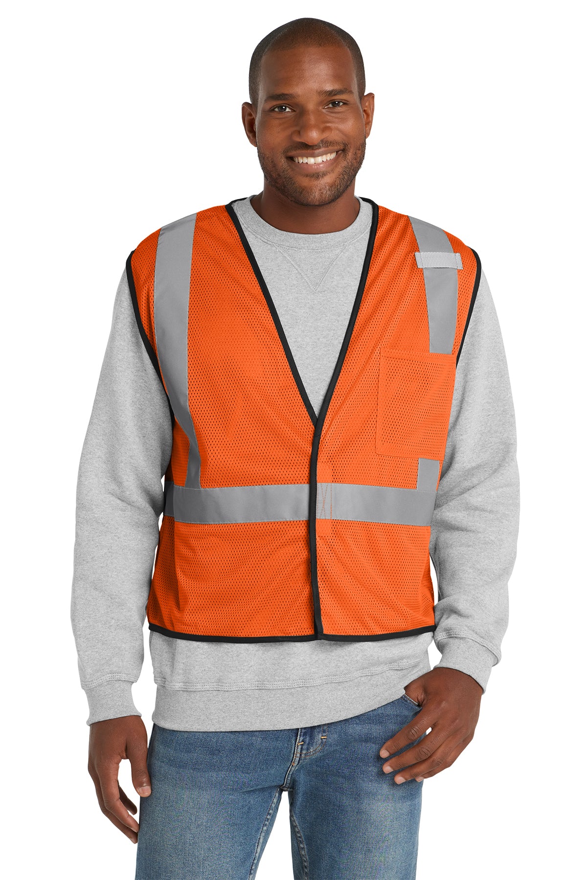 CornerStone ® ANSI 107 Class 2 Economy Mesh One-Pocket Vest | CSV100 - The Lemon Print & Design Studio 