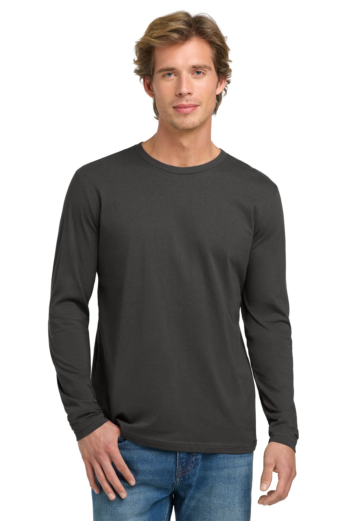 Next Level 3601 Cotton Long Sleeve T-Shirt - Heavy Metal