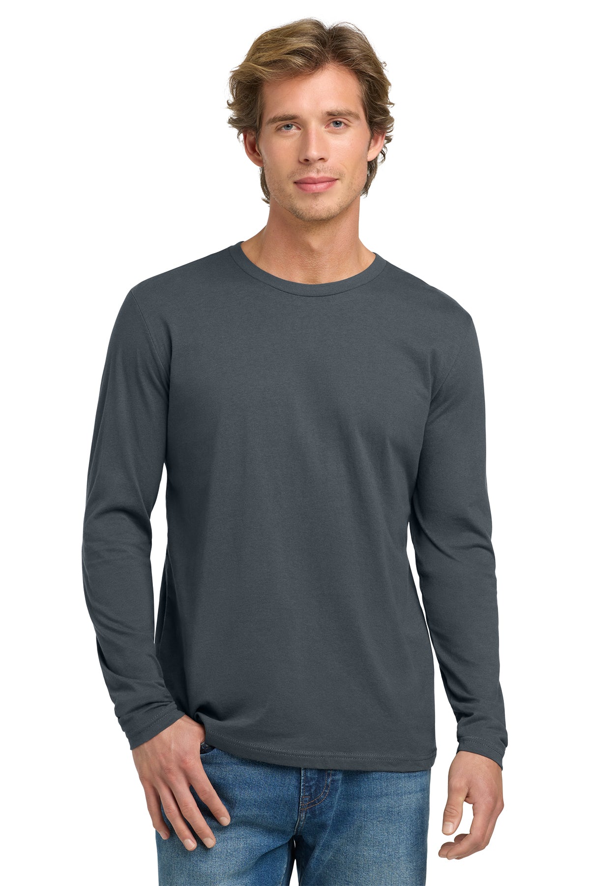 Next Level 3601 Cotton Long Sleeve T-Shirt - Indigo
