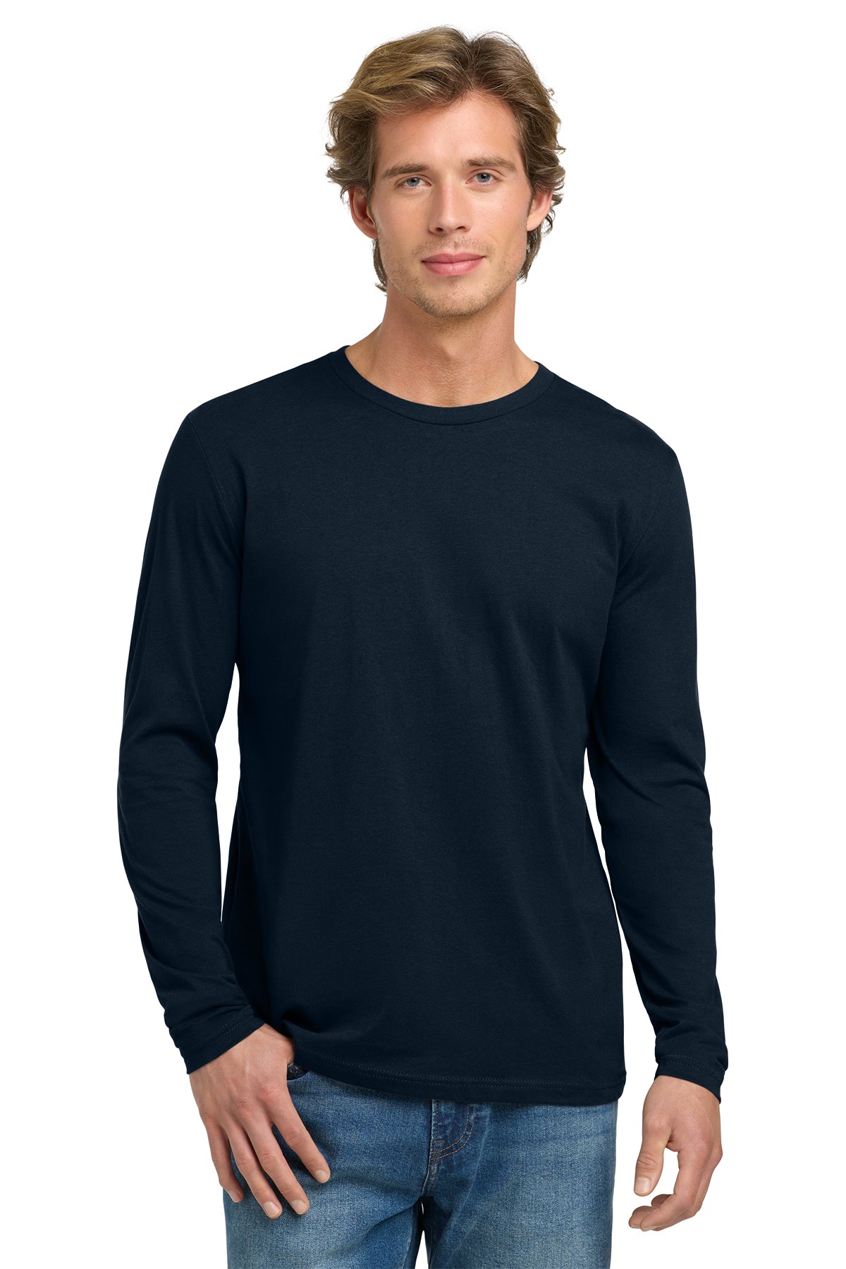 Next Level 3601 Cotton Long Sleeve T-Shirt - Midnight Navy