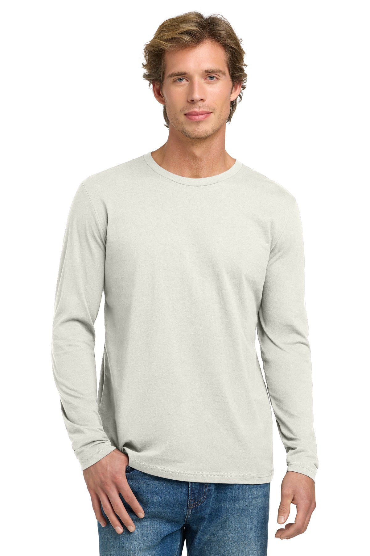 Next Level 3601 Cotton Long Sleeve T-Shirt - Natural