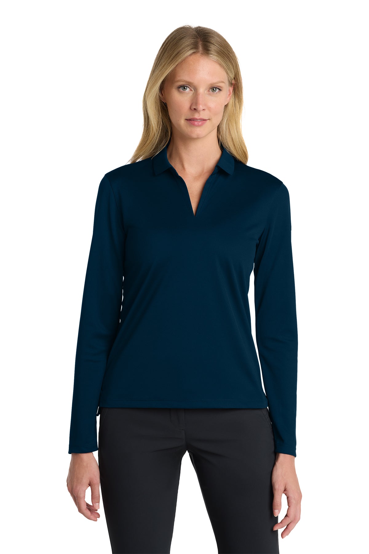 Nike Women's Dri-FIT Micro Pique 2.0 Long Sleeve Polo | NKDC2105
