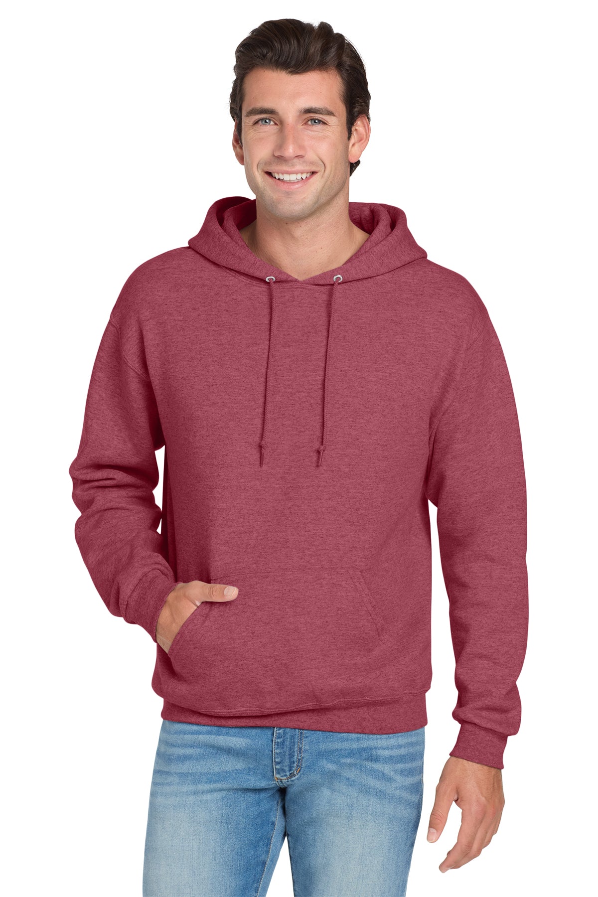 Jerzees 996 NuBlend Hoodie - Vintage Heather Red