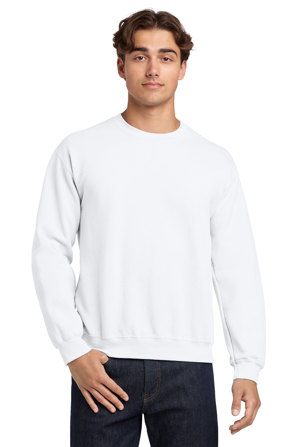 Gildan 18000 Heavy Blend Crewneck Sweatshirt - White