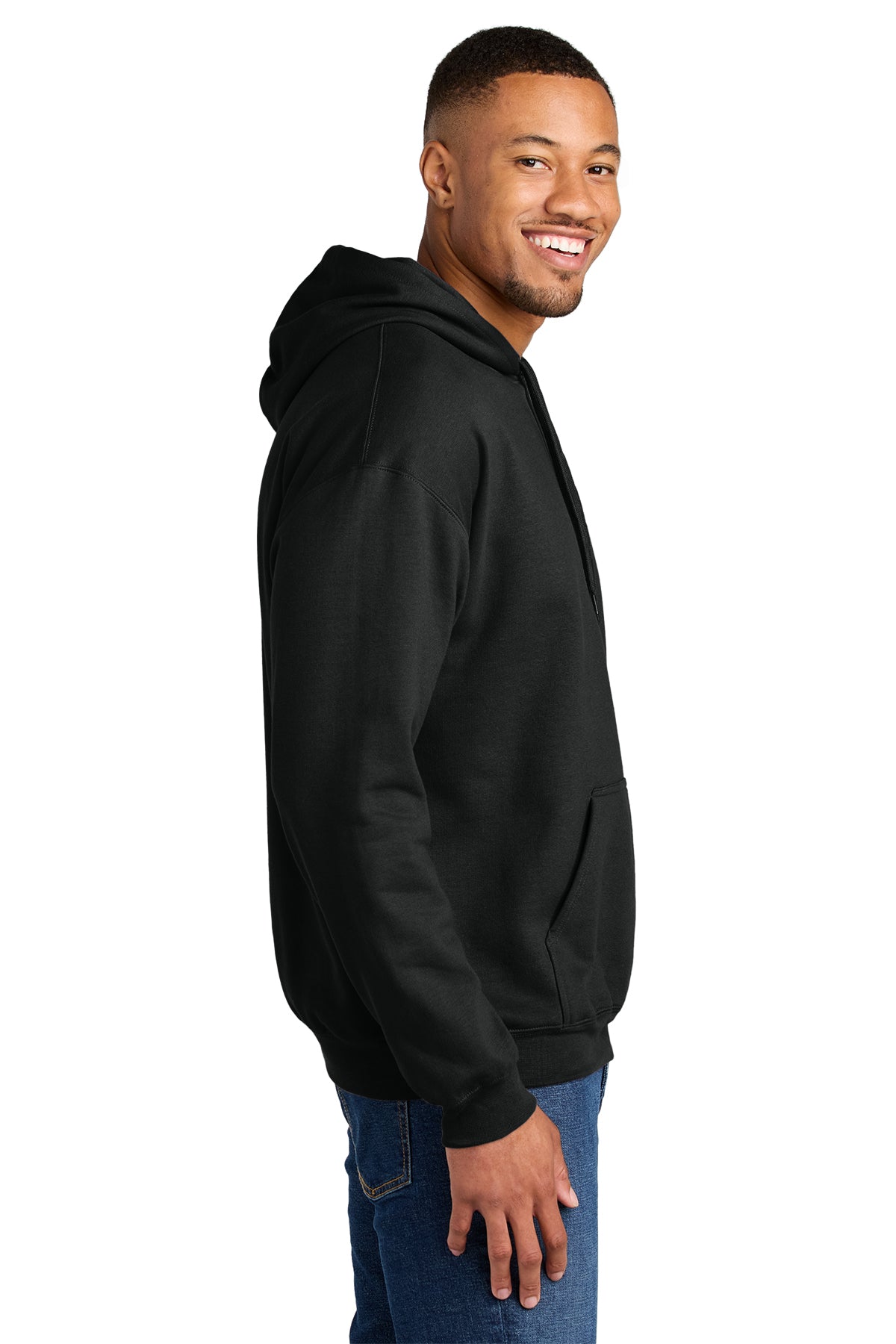 Gildan SF500 Softstyle Midweight Hoodie - Black side