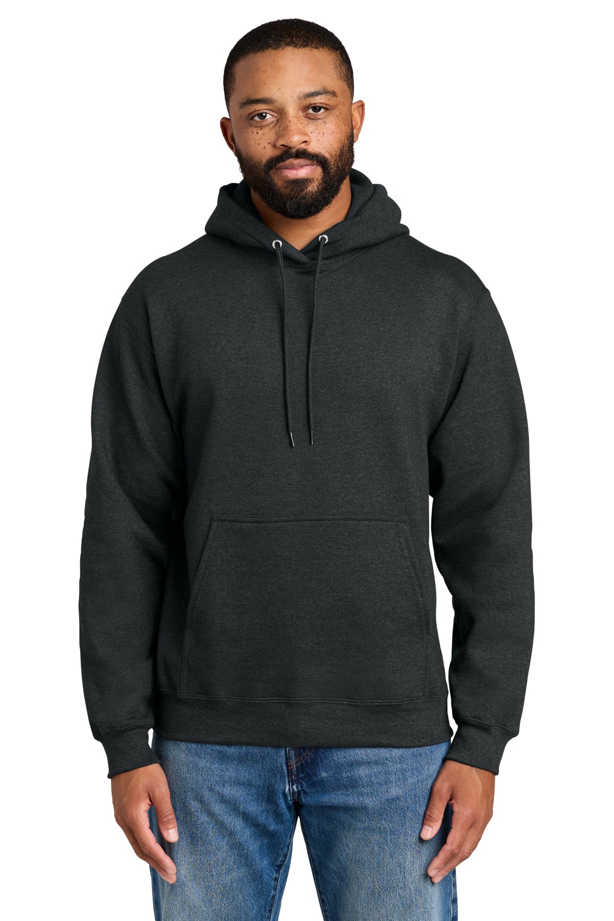Port & Company PC90H Essential Fleece Pullover Hoodie - Black Heather