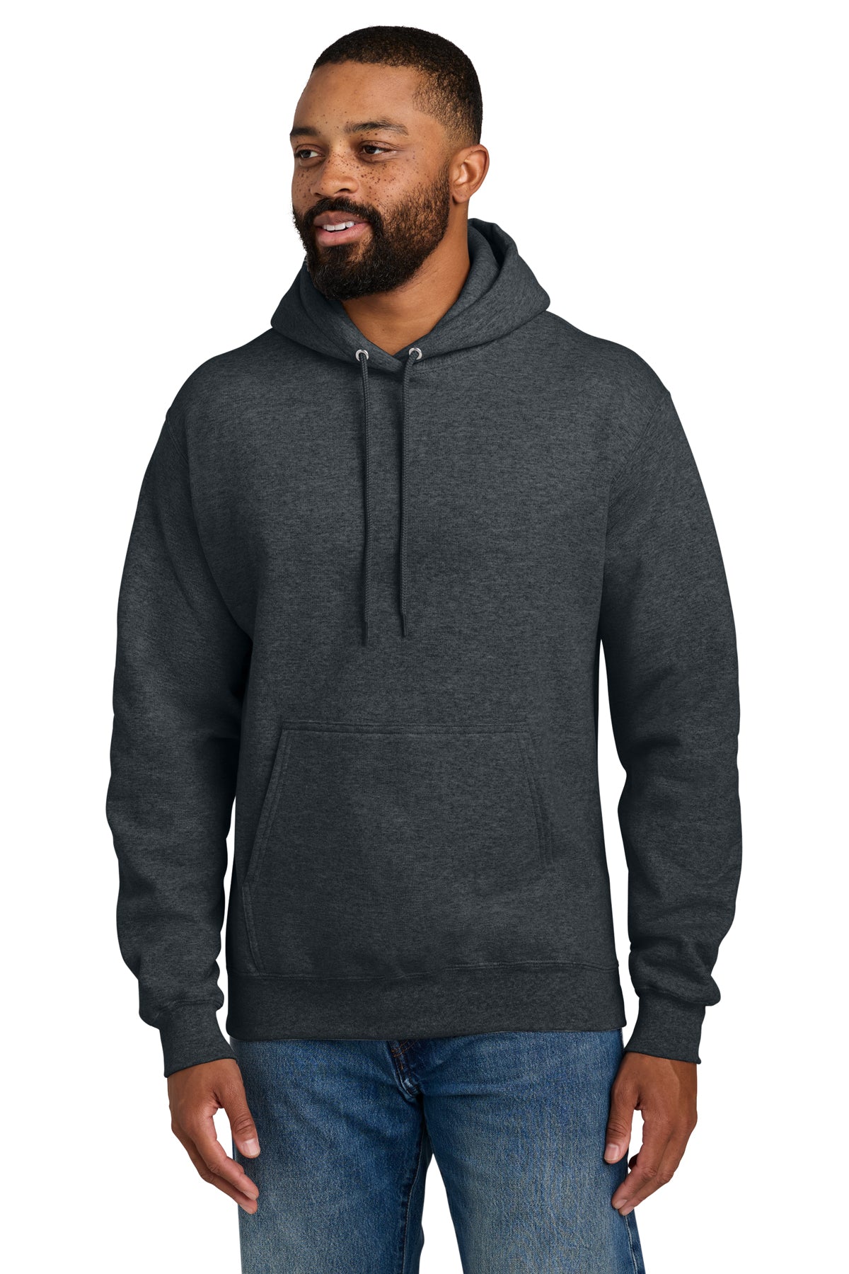 Port & Company PC90H Essential Fleece Pullover Hoodie - Dark Heather Grey