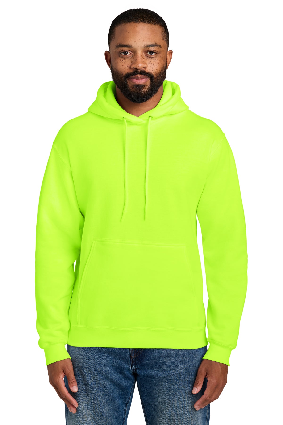 Port & Company PC90H Essential Fleece Pullover Hoodie - Safety Green